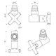 Кран для рушникосушарки кутовий Laris 1/2" - 3/4" Еліт 2шт (ZZ-4704) - зображення 6