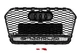 Передня чорна решітка S-style з написом Quattro (2014-2017) для Ауді A6 C7 рр - зображення 4