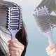 Специальная расческа для укладки кудрявых волос Purple широкая щетка для распутывания и расчёсывания мокрых / влажных волос, фиолетовый (111164332) - изображение 2