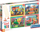 Puzzle Clementoni Super Kolor Busy at Work 4 in 1 21741 (8005125217410) - obraz 1