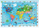 Puzzle Clementoni Maxi Super Kolor Wildlife Map 60 elementów 26072 (8005125260720) - obraz 2
