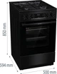 Плита Gorenje комбінована, 62л, 50x60см, дисплей, IconLed, емальовані, чорний - изображение 10