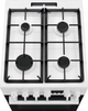 Плита Electrolux комбінована, 57л, 50x60см, дисплей, конвекція, чавун, білий - зображення 3