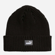 Підліткова демісезонна шапка біні Puma Classic Low Crown Beanie Jr 2655901 Чорна (4069157147965) - зображення 1