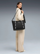 Torba shopper damska materialowa duża Puma At Ess Shopper 9185601 Czarna (4069157717458) - obraz 2