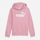 Подростковое теплое худи на флисе для девочки Puma Ess No. 1 Logo Hoodie Fl G 68489665 152 см Розовое (4069157720243) - изображение 4