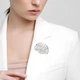 Брошь BROCHE бижутерия из стали Море Ракушка серебристая BRBF114984 - изображение 2