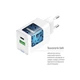 Зарядное устройство ColorWay GaN Mini 35W PD Port PPS USB (Type-C PD + USB QC4.0) cable Type-C (CW-CHS055PDC-WT) - изображение 8