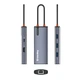 Порт-репликатор ColorWay Docking Station USB-C 6-в-1 Type C PD 100W/USB3.0х3/HDMI 4К/RJ45 (CW-HUB02) - изображение 6