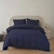 Комплект постільної білизни Lotus Home 9281 Євро Сатін Темно-синій 50x70 - зображення 2