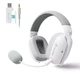 Беспроводные игровые наушники Attack Shark L80 Pro White, ультралёгкие, трёхрежимные (Bluetooth 5.3 / 2.4 ГГц / USB), 40 мм динамики, до 50 часов автономной работы - изображение 1