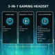 Беспроводные игровые наушники Attack Shark L80 Pro White, ультралёгкие, трёхрежимные (Bluetooth 5.3 / 2.4 ГГц / USB), 40 мм динамики, до 50 часов автономной работы - изображение 3