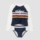 Детский костюм для купания для девочки Tommy Hilfiger 267362370 110 см Синий (1159838914) - изображение 1