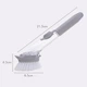 Щітка для миття посуду Decontamination Wok Brush з дозатором миючого засобу для сковорідок та каструль Сіра 154 г - зображення 3