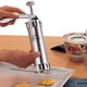 Кондитерский шприц Giale Biscuits Profi Cookie для формирования печенья и декора выпечки с 20 насадками и 4 соплами из нержавеющей стали для профессиональной работы на домашней кухне для равномерного выдавливания теста при приготовлении десертов - изображение 2