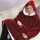 Двухсторонняя толстовка-плед Huggle Hoodie Blanket с капюшоном, Синяя 52532/59 - изображение 2