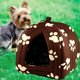 Домик для животных Pet Hut мягкий для собак и котов 40х35х35 см с флисовой подушкой для комфортного отдыха и путешествий - изображение 1