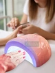 Лампа для сушки ногтей 48W UV/LED 30 светодиодов профессиональная лампа для полимеризации гелей и гель-лаков, Розовая - изображение 8