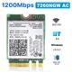 Двохдіапазонний адаптер M.2 Wi-Fi+Bluetooth4.0 Intel 7260 GW - изображение 1