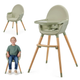 Krzesełko do karmienia 2 w 1 Kinderkraft Fini 2 Green (KHFINI02GRE0000) (5902533924516) - obraz 2
