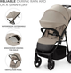 Wózek spacerowy Kinderkraft Trig 3 Stone Beige (KSTRIG03BEG0000) (5902533924851) - obraz 6