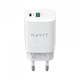 Зарядний пристрій HAVIT HV-UC30 30 W USB+USB-C White - зображення 1