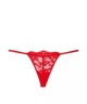 Комплект Victoria's Secret Rose Lace Push up Bra and Twinkle Strap Lave V-String Panty червоний розмір 34C+S - зображення 6