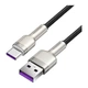 Дата кабель USB 2.0 AM to USB-C 1.0m Cafule Metal 66W black Baseus (CAKF000101) - изображение 2