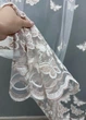 Тюль VR-Textil 1738т Фатин «Бабочки» с вышивкой и люрексом Пудровый с белым 300х270 см (42-0782) - изображение 4