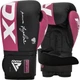 Боксерские перчатки RDX REX F4 PINK/BLACK-12 унций (капа в комплекте) (BGR-F4P-12OZ) - изображение 1