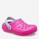 Детские кроксы-сабо утепленные для девочки Crocs Classic Lined Clog T 207009-6TX 25-26 (C9) Розовые (196265747351) - изображение 1