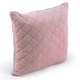 Подушка Руно 40x40 - Pink and Grey ромб велюр рожева (28052) - зображення 1