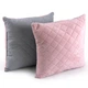 Подушка Руно 40x40 - Pink and Grey ромб велюр рожева (28052) - зображення 3