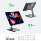 Металлическая подставка для планшета на стол UGREEN LP134 Foldable Metal Tablet Stand настольный держатель для айпада серый (40393) - изображение 7