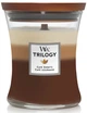 Ароматическая свеча в стекле с трехслойным ароматом Woodwick Medium Trilogy Cafe Sweets 275 г (92904E) - изображение 1