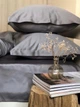 Комплект постільної білизни Cozy класичний темно-сірий Євро 200*220 см, простирадло 180*200*20 на резинці - зображення 6