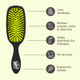 Szczotka do włosów Wet Brush Shine Enhancer Czarno-seledynowa (736658946789) - obraz 2
