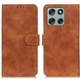 Чехол-книжка с застежкой KHAZNEH Retro Wallet для Motorola Moto G86 - Brown - изображение 1