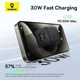 Сетевое зарядное устройство Baseus Palm Fast Charger Type-C+USB 30W с Cable Type-C to Type-C 60W 20V/3A 1m P1011160A113-01 Black - изображение 4
