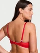 Комплект белья (лиф+трусики стринги) с кружевом Victoria's Secret (583986551244) Tease Lace-Trim 70C/XS красный - изображение 3