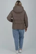 Женская зимняя куртка с капюшоном и меховым воротником Aziks м-239 бежевый 56 - зображення 9