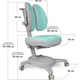 Крісло Mealux Onyx Duo TG (Y-115 TG) Бірюзовий / Сірий - изображение 4
