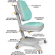 Крісло Mealux Onyx TG (Y-110 TG) Бірюзовий / Сірий - зображення 4