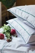 Комплект постельного белья Ecotton Евро 210х220 см Premium вышивка + кант Зеленый Перкаль (25139_000) - изображение 5
