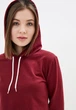 Жіночий спортивний кроп-топ з капюшоном HiBrand S Бордовий (hb1203634618) - изображение 4