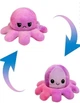 Мягкая игрушка осьминог оборотень, двухсторонний Фиолетовый-Розовый, 10х20 см - изображение 1