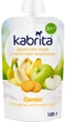 Фруктовое пюре с козьими сливками Kabrita Банан с печеньем и яблочным пюре из 8 месяцев 100 г (8716677006888) - изображение 1