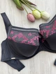 Бюстгальтер Lanny Mode 90G графит, с кружевом, гладкий, лифчик, тонкий поролон, ланни моде - изображение 7