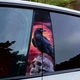 Наклейка на стійку авто 2шт - Ворон з Черепом - зображення 2