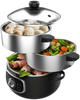 Parowar Cecotec Vapovita SteelPot Czarny (A01_EU01_100072) - obraz 2